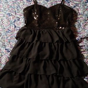 Black sequin party dress